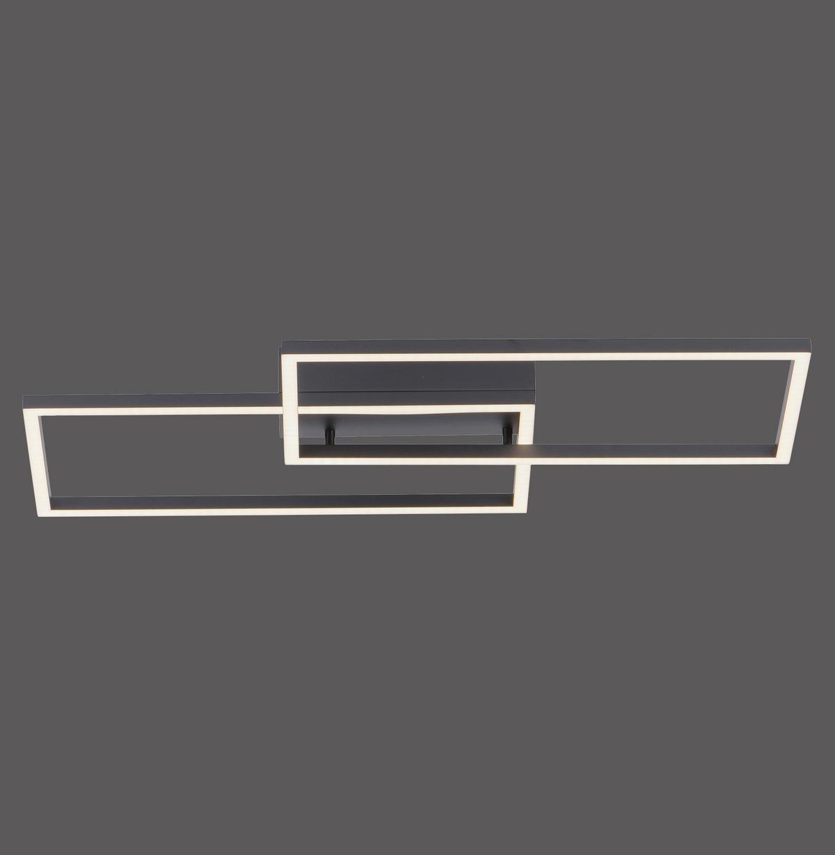 LAMPA SUFITOWA LED 14140-18 IVEN - czarny, Design, tworzywo sztuczne/metal (60,5/32,5/6,5cm)