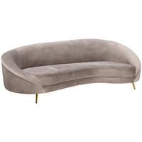 Sofa Luna - zlatne boje/taupe, Moderno, drvo/metal (247/81/105cm) - Mömax