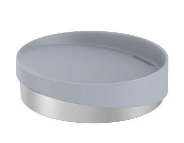 Seifenschale Chris in Grau - Grau, MODERN, Kunststoff/Metall (11/3cm) - Premium Living