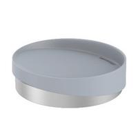 Seifenschale Chris in Grau - Grau, Modern, Kunststoff/Metall (11/3cm) - Premium Living