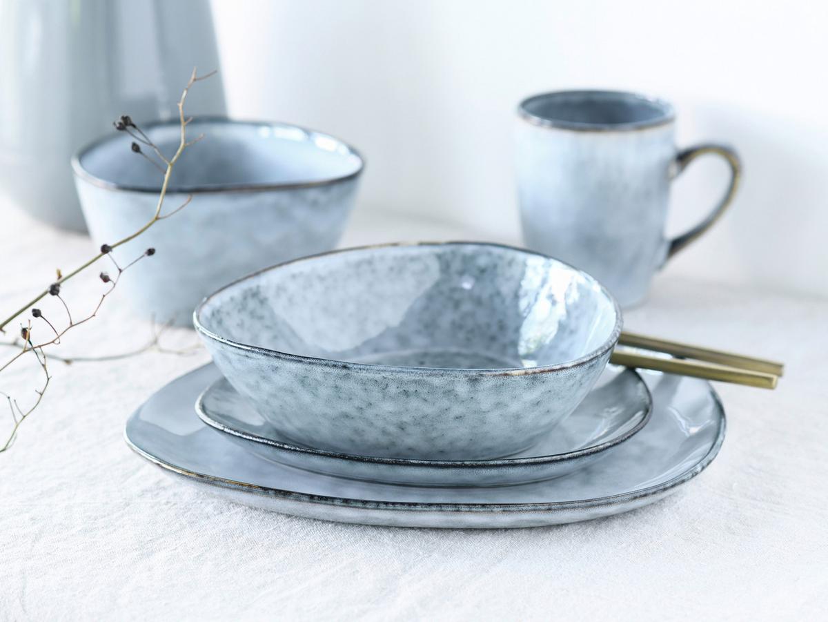 Kombiservice Cloudy in Grau, 10-teilig - Grau, Trend, Keramik (34/29,5/36cm) - Creatable