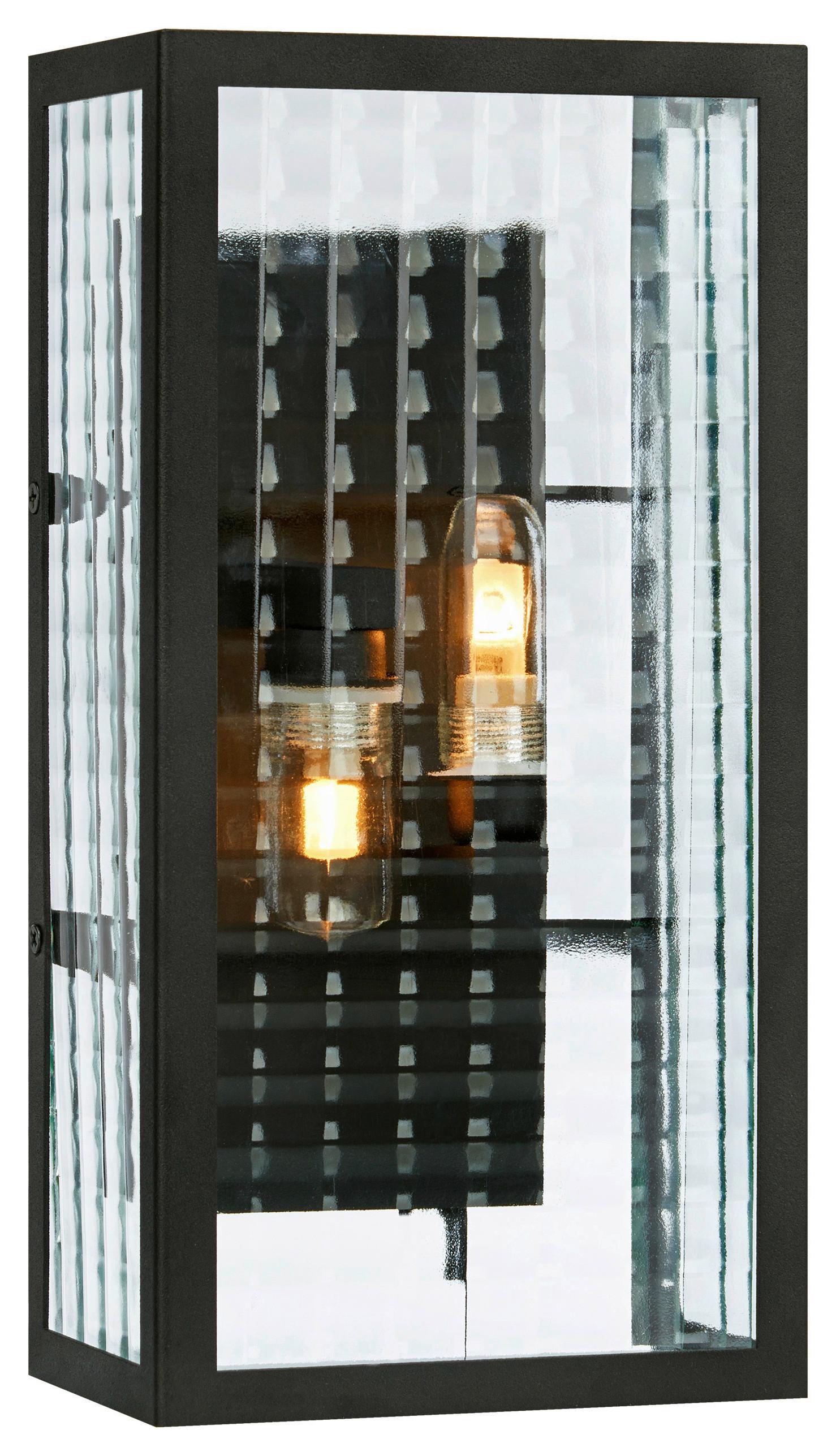 Wandleuchte Fulham max. 28 Watt - Klar/Schwarz, Basics (12/15,2/30cm) - Markslöjd