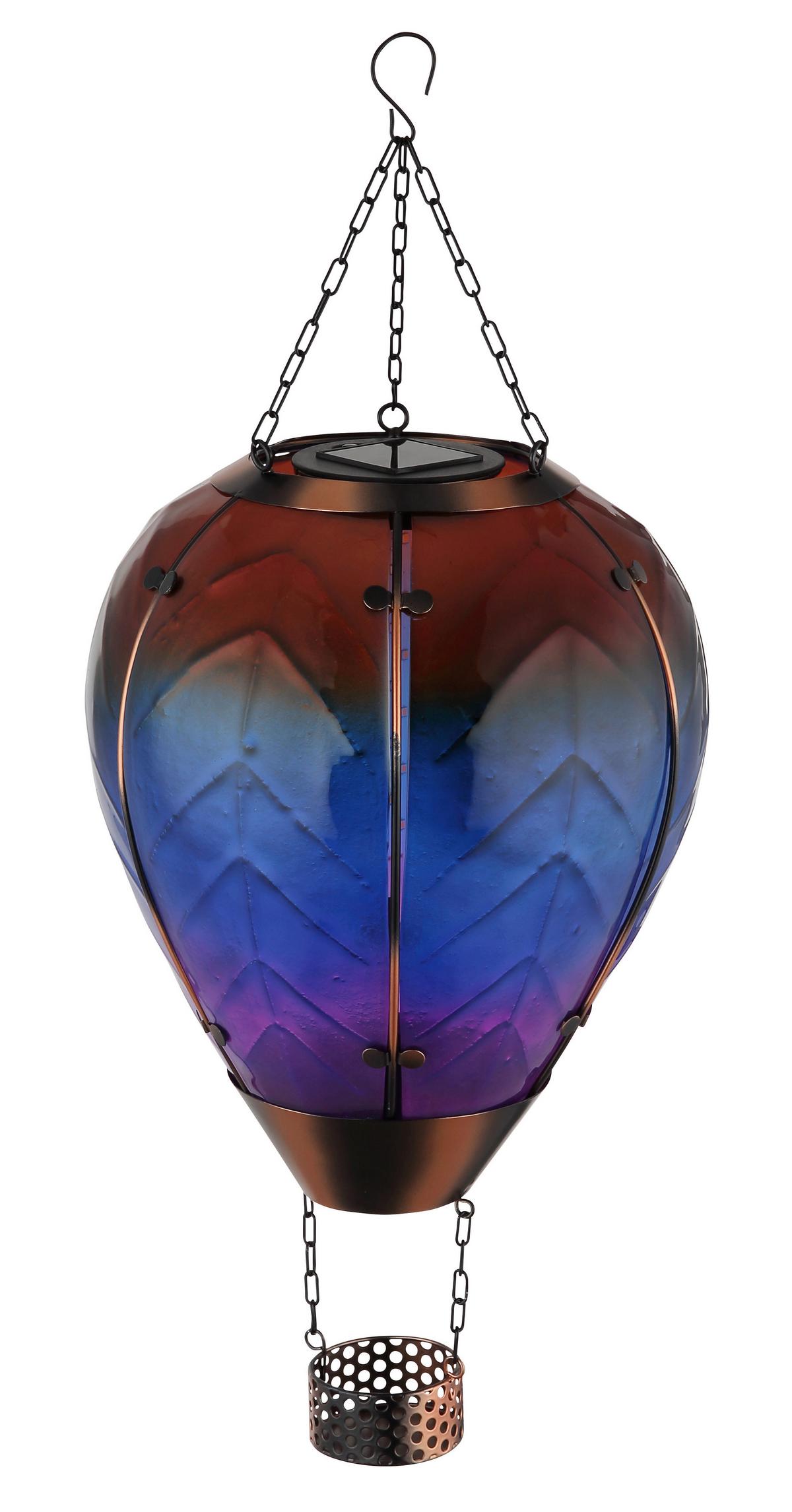 Solarleuchte 36137  Solar - Multicolor/Schwarz, Design, Glas/Kunststoff (27/37cm) - Globo