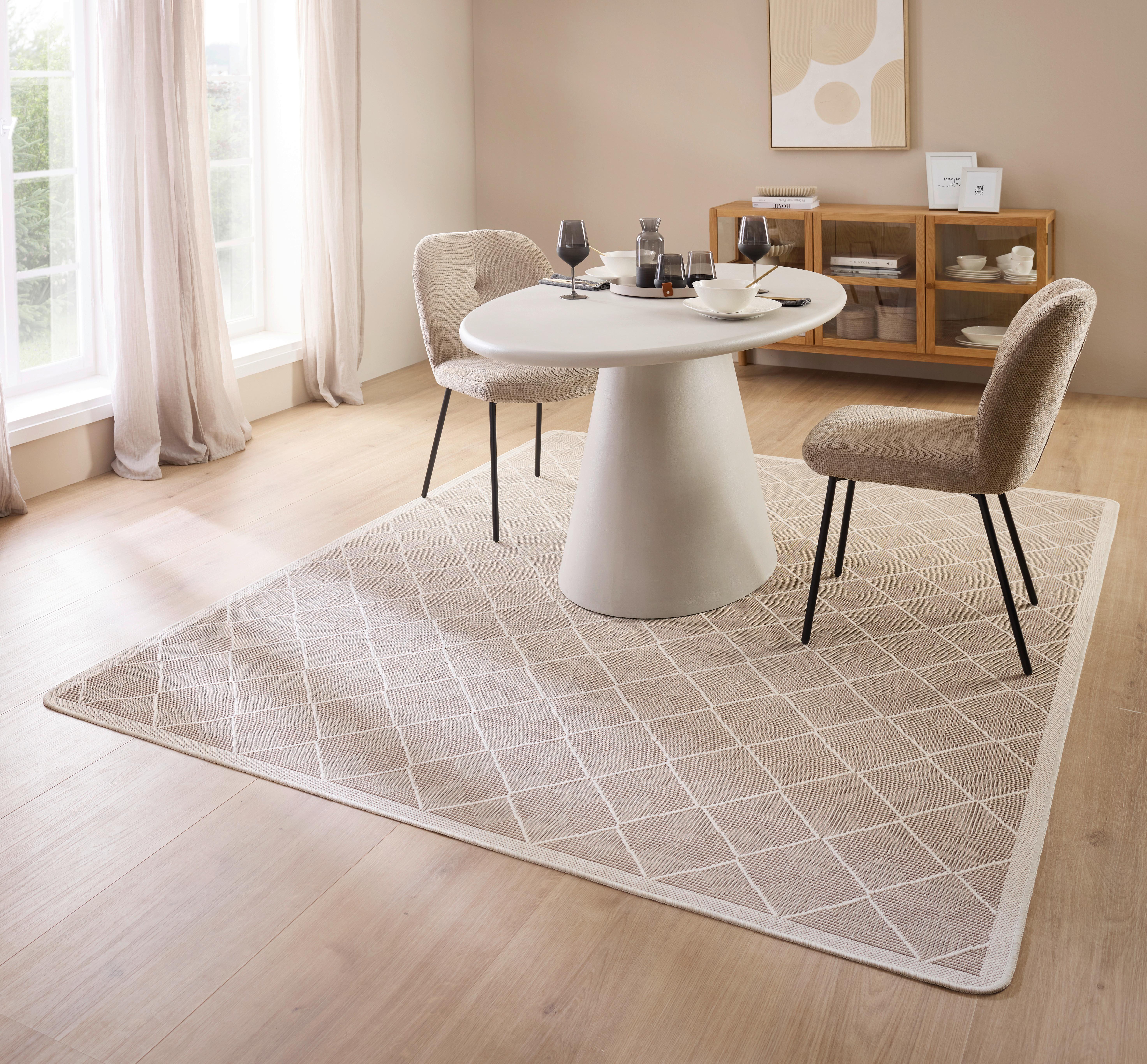 FLATVÄVD MATTA FJORA - taupe, Modern, textil (200/250cm) - Mömax