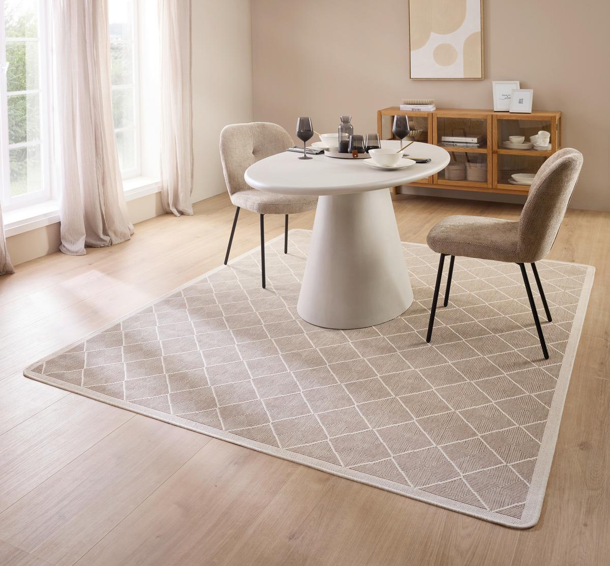 Flachwebeteppich Fjora Taupe ca. 80x290cm - Taupe, MODERN, Textil (80/250cm) - Mömax