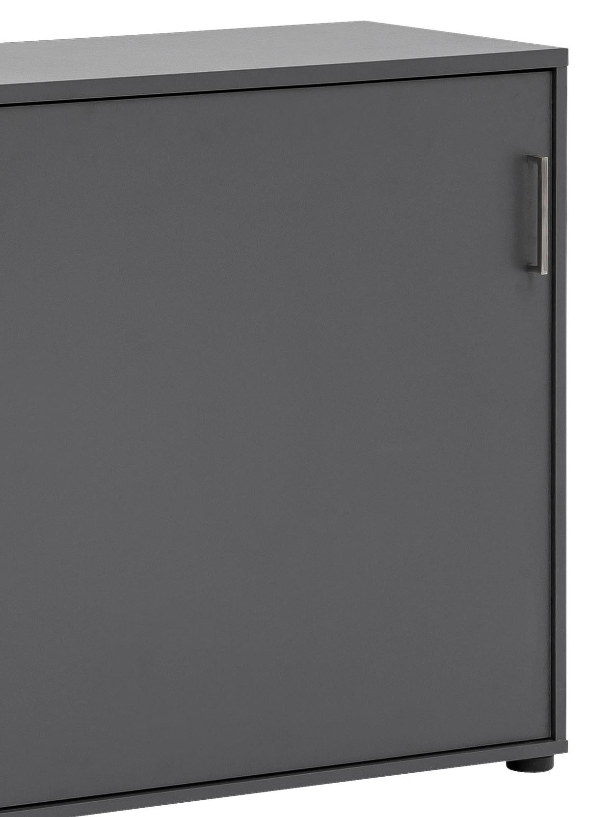 Aktenschrank "Serie 1500" , anthrazit - Anthrazit, KONVENTIONELL, Holzwerkstoff (160/84,2/41cm) - MID.YOU
