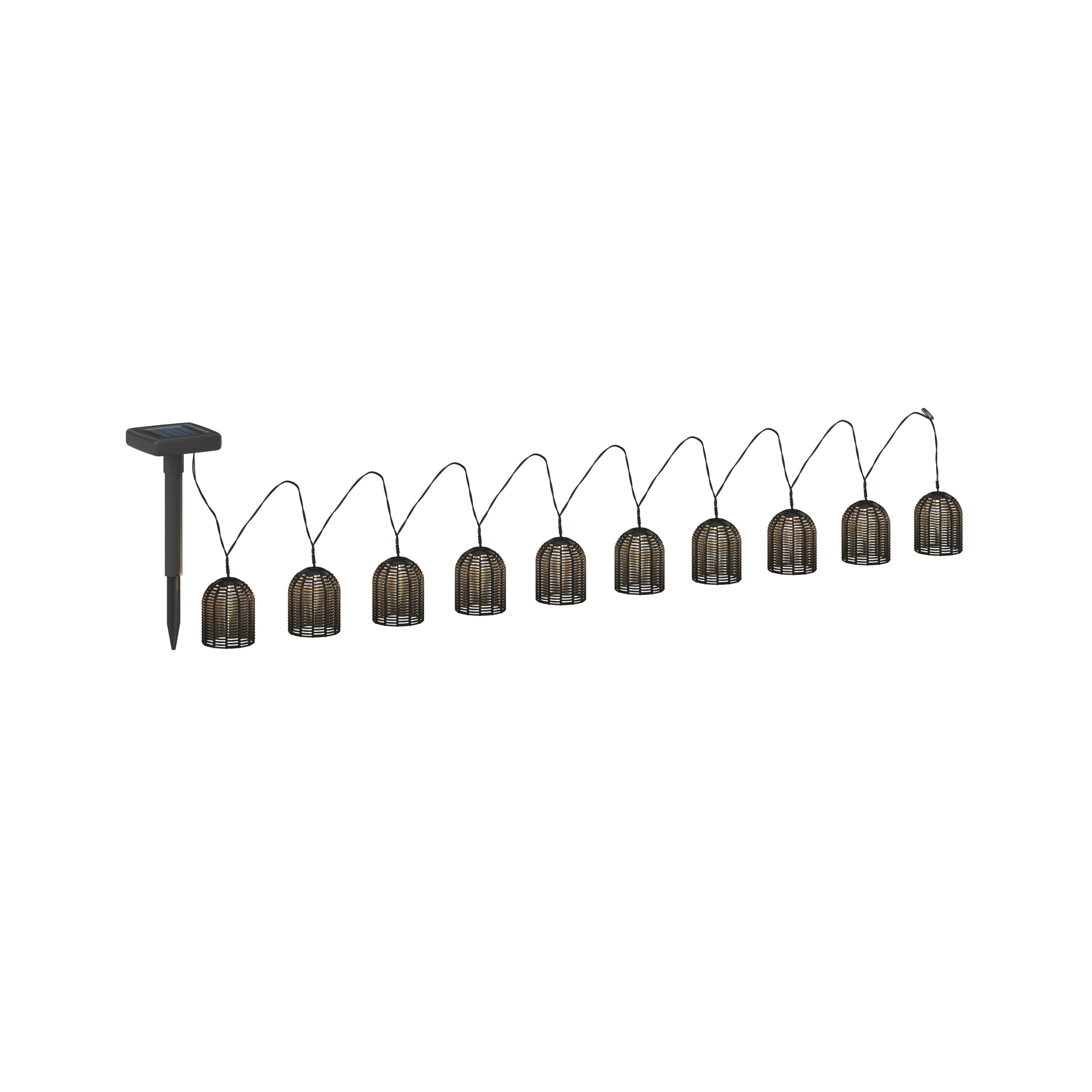 Solarleuchte Spot Schwarz Kunststoff - Schwarz, MODERN, Kunststoff (6/5,8/7cm) - Bessagi Home