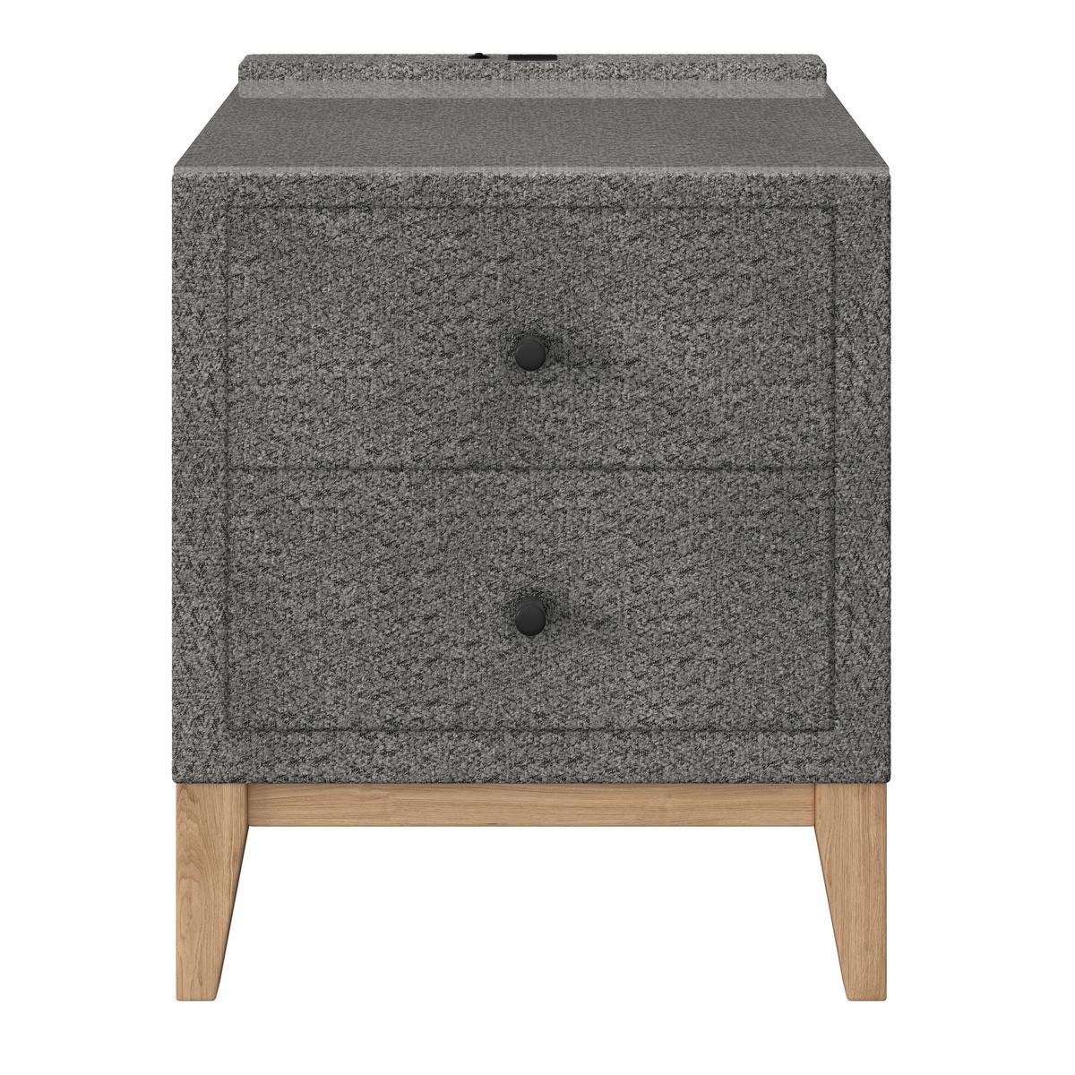 NOPTIERĂ SMILE - antracit, Konventionell, sticlă/lemn (49/58,5/46cm) - Premium Living