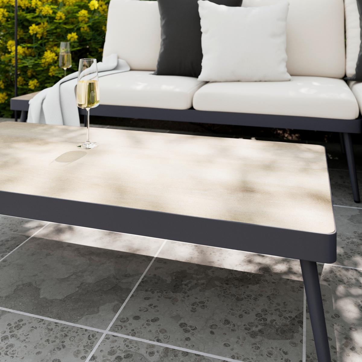 Lounge Garnitura Sejla, Bež, Temno Siva, 3-Delno - temno siva/bež, Moderno, kovina/umetna masa (226/65/226cm) - Mömax