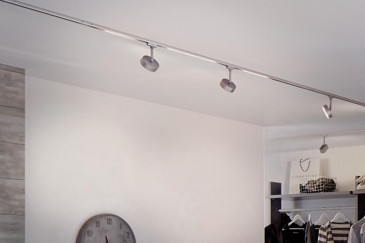 Schienensystem-Strahler Spot Circle max. 5 Watt - Chromfarben, Basics, Kunststoff/Metall (9,8/14,7/5cm) - Paulmann