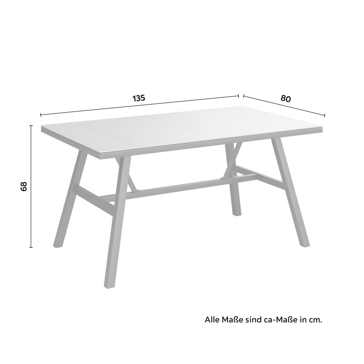 Kerti Garnitúra Eliza - világosszürke/sötétszürke, Modern, műanyag/Üveg (241/73/187cm) - Mömax
