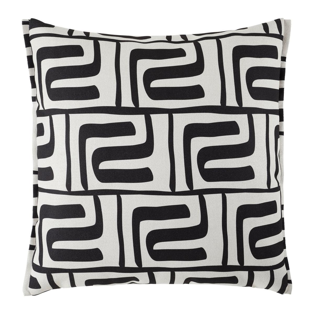 Zierkissen Ottawa Schwarz/Beige ca. 60x60cm - Beige/Schwarz, MODERN, Textil (60/60/60cm) - Premium Living