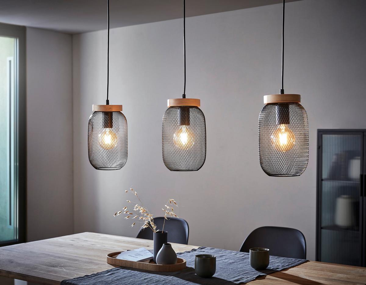 LAMPA WISZĄCA LT2390-03 CHESTER *SBM* - czarny, Lifestyle, metal/drewno (16/120cm) - Marama