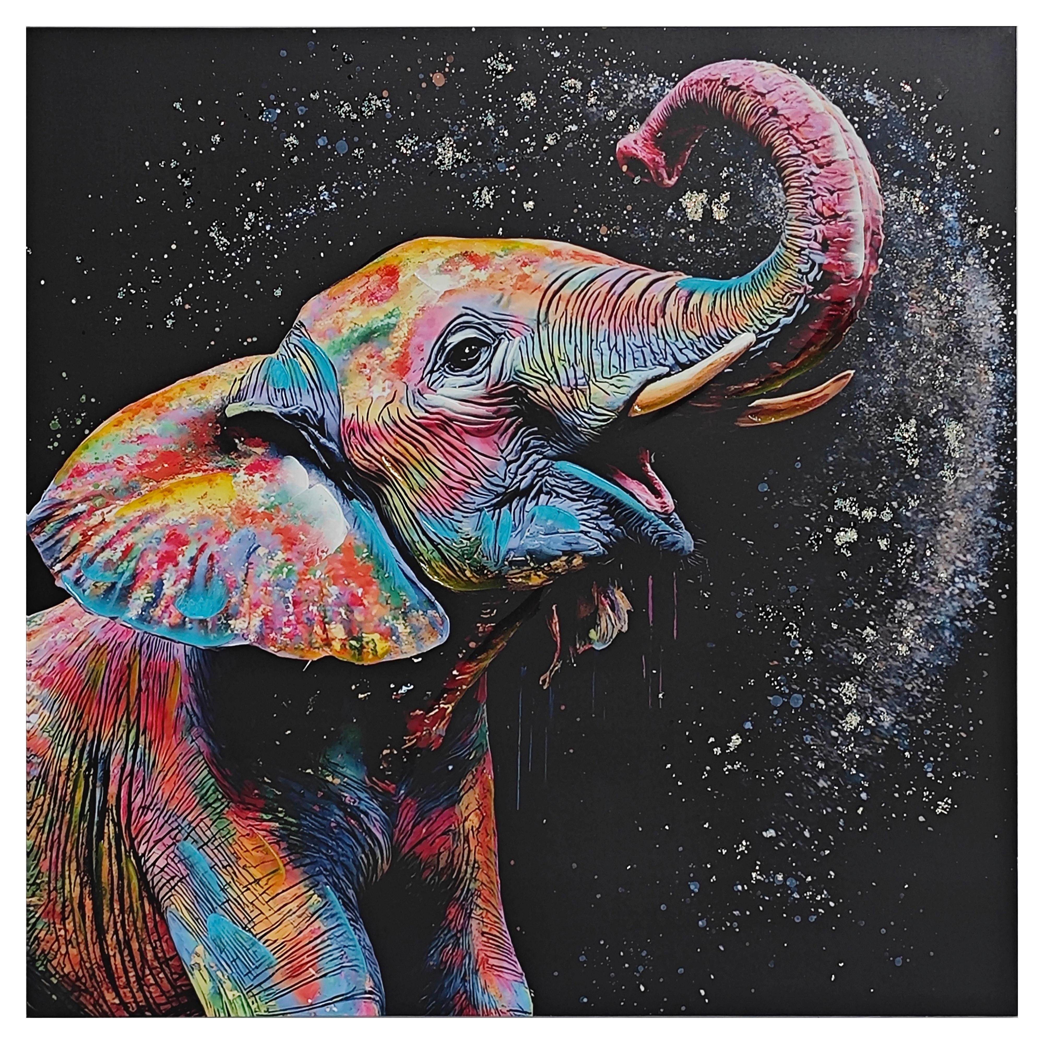 Leinwandbild Ihan Multicolor ca. 80x80cm - Multicolor, Modern, Holz/Textil (80/80/2,5cm) - Mömax