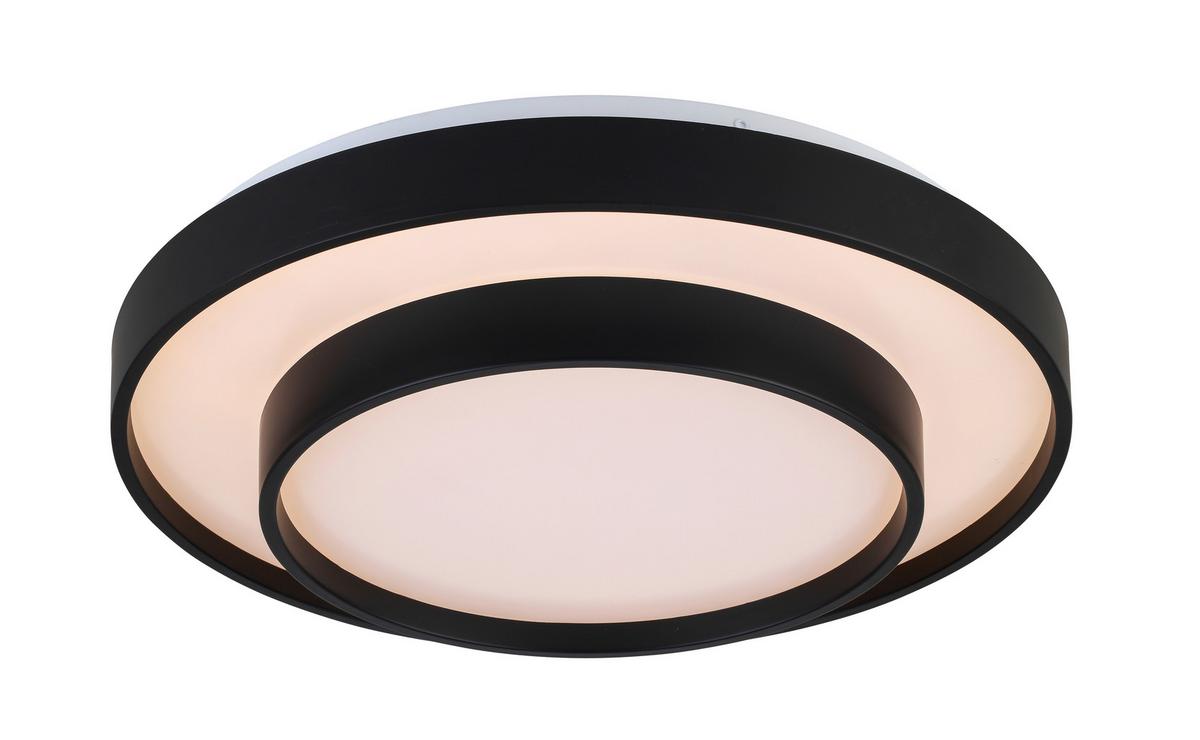 LAMPA SUFITOWA LED RIKU - czarny, Modern, tworzywo sztuczne/metal (48/8,5cm) - Bessagi Home