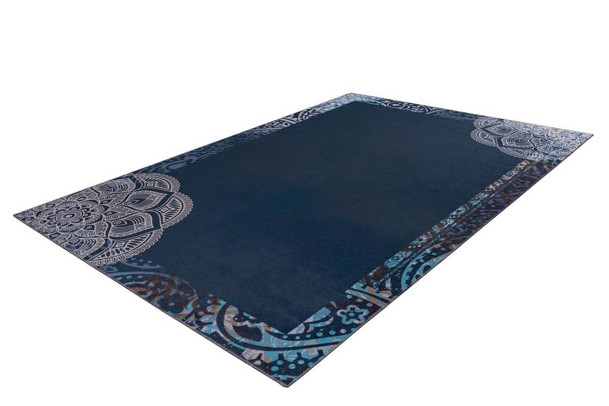 Flachwebeteppich Medley 125 Multi/blau 130x190 - Blau/Multicolor, Basics, Textil (130/190cm) - Kayoom