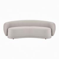 Bigsofa Damaris Hellgrau Samt - Hellgrau/Schwarz, MODERN, Holz/Kunststoff (230/75/100cm) - Bessagi Home