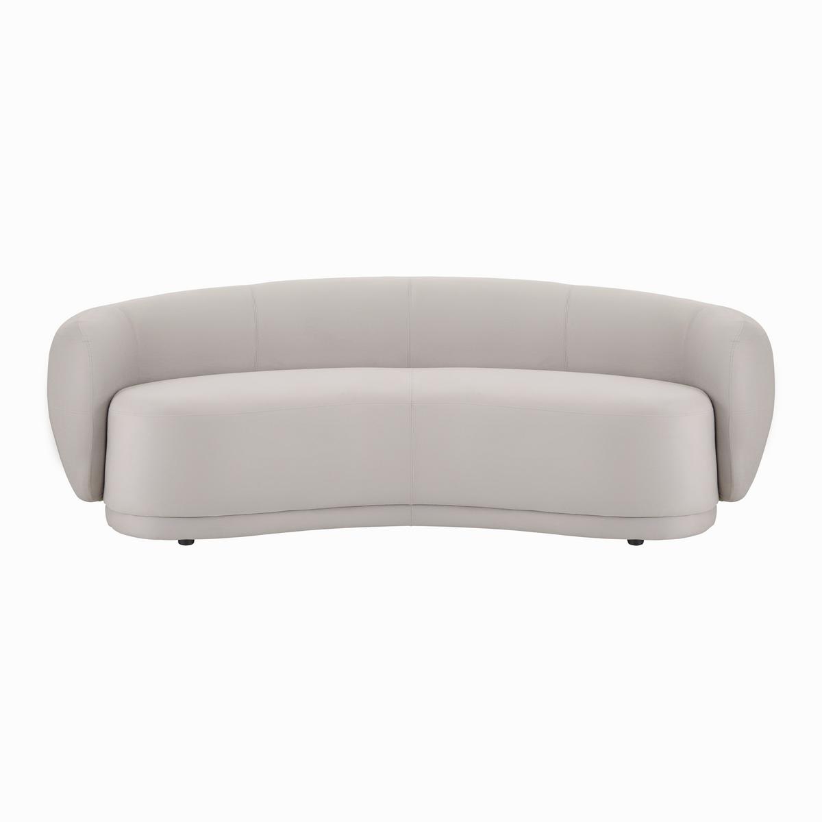 Bigsofa Damaris Hellgrau Samt - Hellgrau/Schwarz, MODERN, Holz/Kunststoff (230/75/100cm) - Bessagi Home