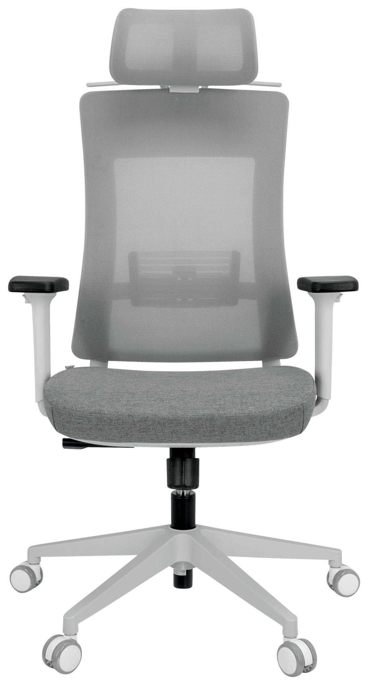 Pisarniški Stol Comfio Wmh, Siva - siva, Basics, umetna masa/tekstil (66/120/60cm) - MID.YOU
