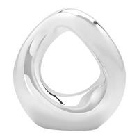 Skulptur Silvery Silberfarben - Silberfarben, Keramik (18,5/20/9cm) - Mömax