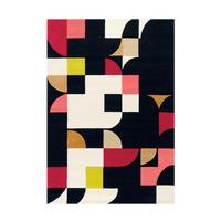 FLACHWEBETEPPICH SPIRIT 3105 MULTI/SCHW 170X240 - Multicolor/Schwarz, Basics, Textil (170/240cm) - Kayoom