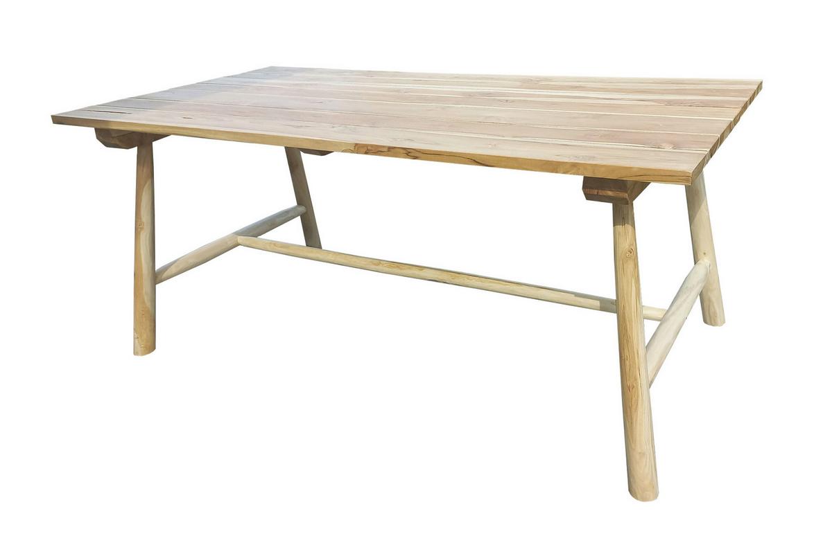 Gartentisch Naturfarben - Naturfarben, Natur, Holz (180/90/77cm) - Gardenson