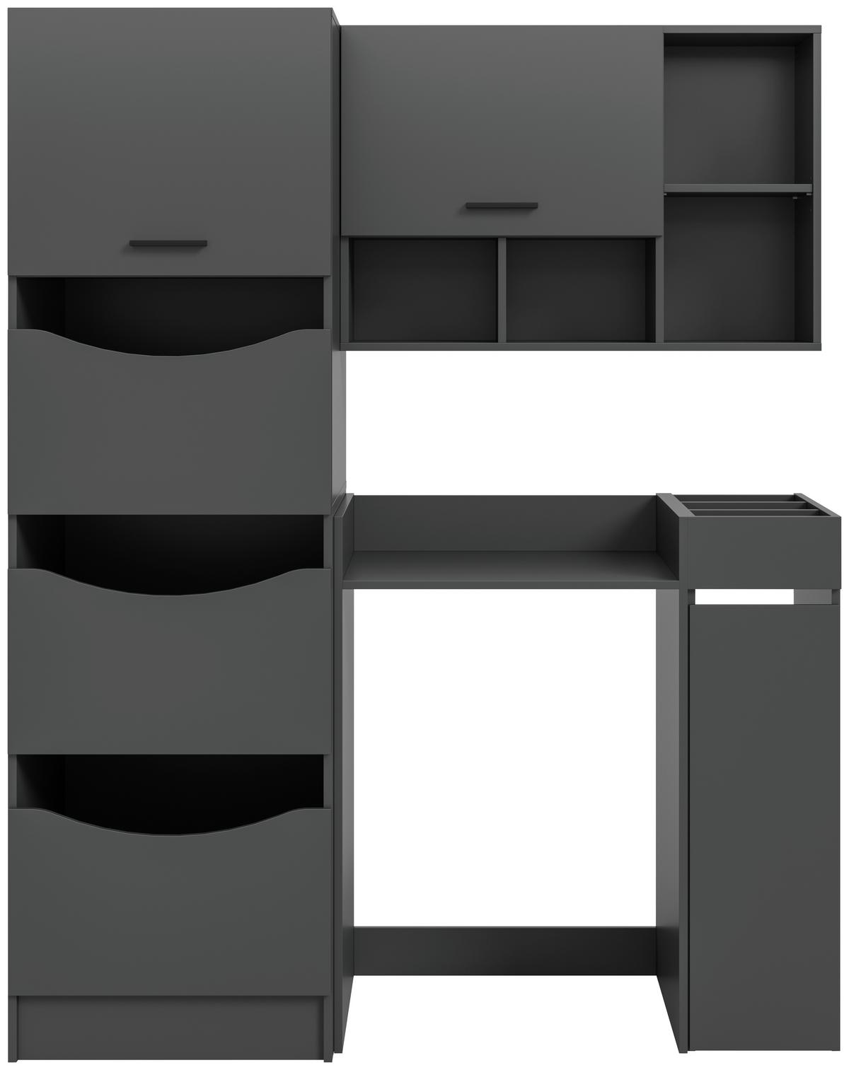 Omara Za Pralni Stroj Free, Antracit - antracit, Basics, leseni material (126/195/68cm) - MID.YOU