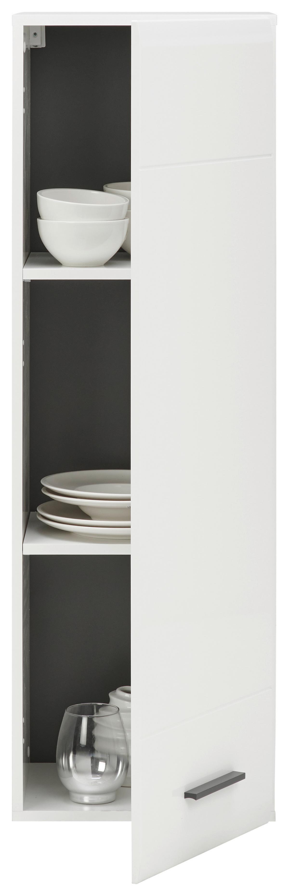 Viseča Vitrina Avanti, Bela - bela/antracit, Moderno, umetna masa/leseni material (40/122/35cm) - Hom`in