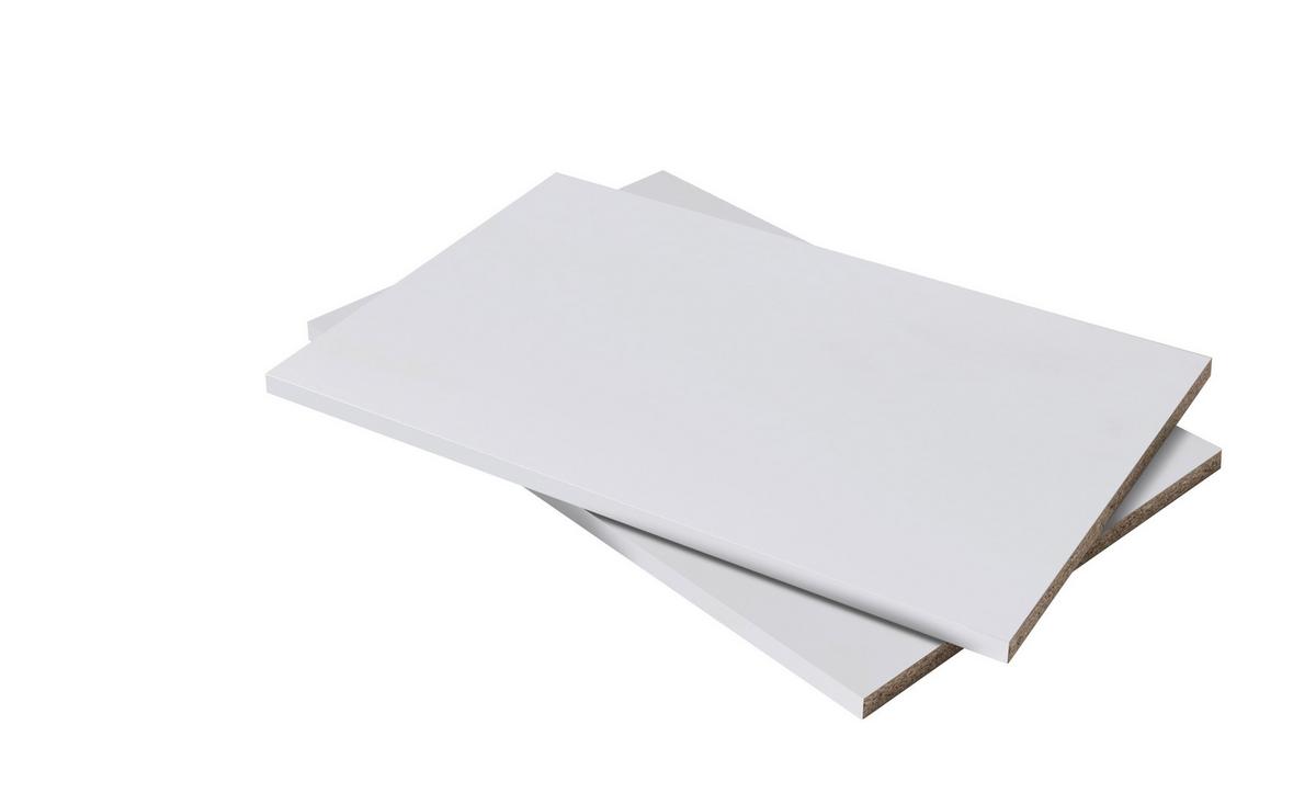 Polc Szett Masare - fehér, faalapú anyag (82,7/2,2/51cm)