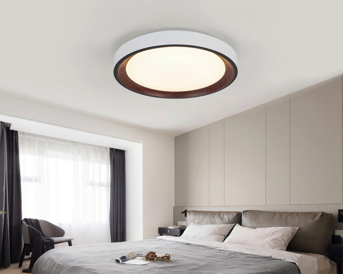 LAMPA SUFITOWA TINA - czarny/biały, Trend, tworzywo sztuczne/metal (40/7cm) - Novel