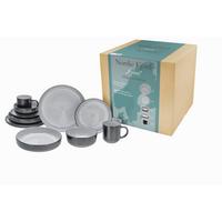 Kombinirani Servis Nordic Fjord Frost, 10-Delni - svetlo siva, Trend, keramika - Creatable
