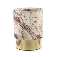 HOCKER GIPSY 325 - Goldfarben/Bronzefarben, Design, Textil/Metall (35/46/35cm) - Kayoom