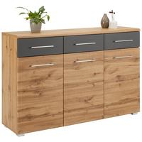 Sideboard In Eichefarben - Chromfarben/Eichefarben, Modern, Holzwerkstoff/Metall (140/95/40cm) - Mömax