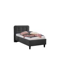 Polsterbett Alian Anthrazit ca. 100x200 cm - Anthrazit/Schwarz, MODERN, Holz/Textil (100/200cm) - Livetastic