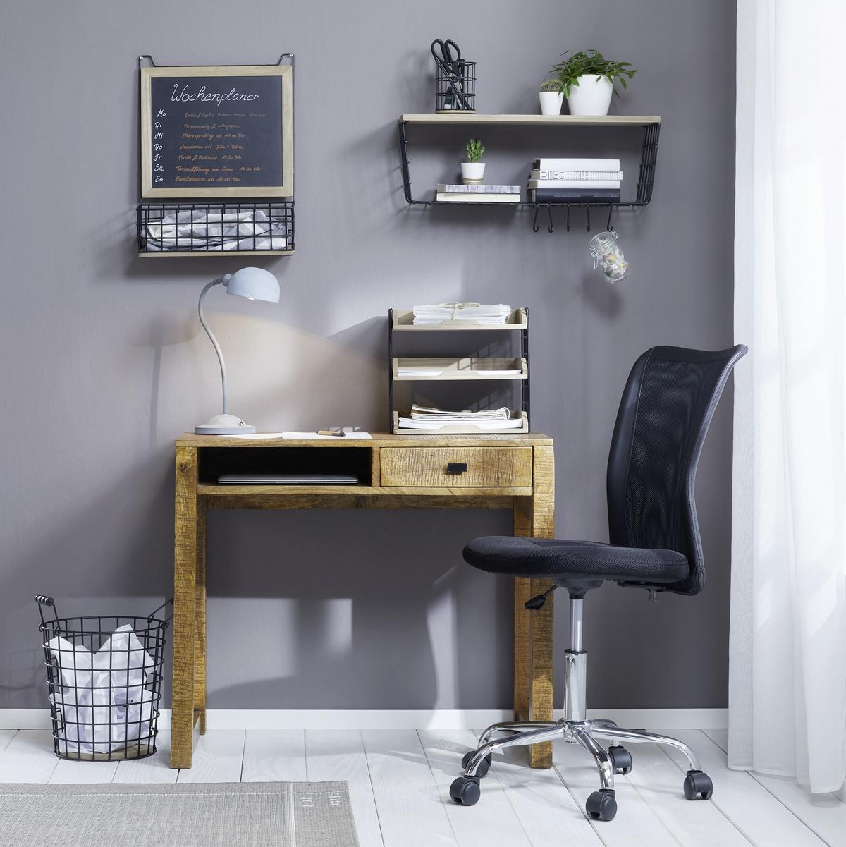Drehstuhl in Schwarz - Schwarz, MODERN, Holz/Kunststoff (42/88-98/58,50cm) - Based