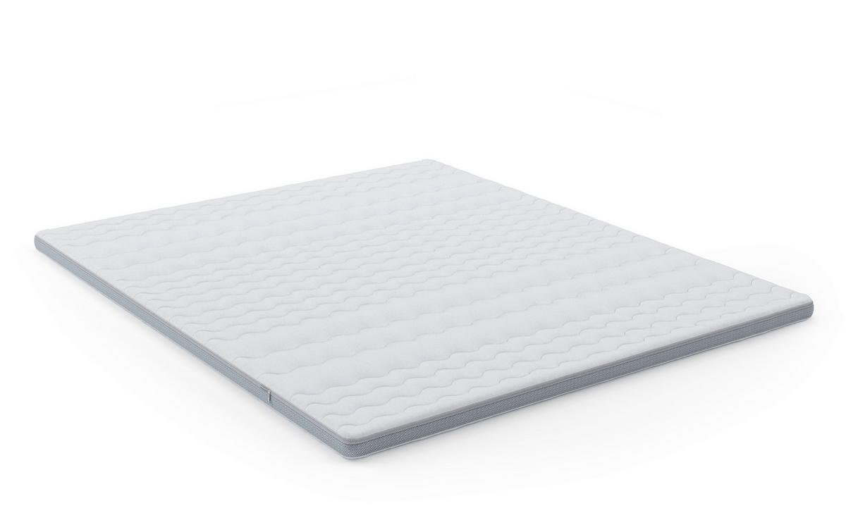 Topper Premium Gelschaum Weiß ca. 180x200cm - Weiß, KONVENTIONELL, Textil (180/200cm) - Premium Living