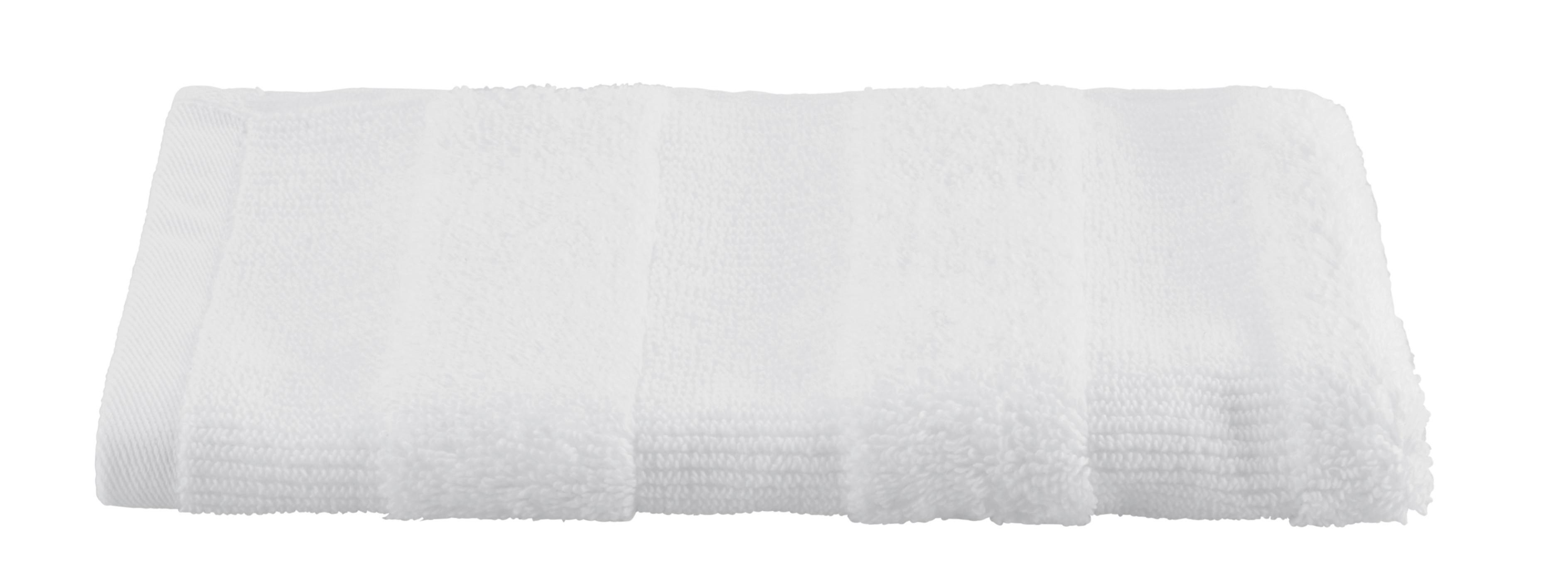 Gästetuch Chris in Weiß ca. 30x50cm - Weiß, Textil (30/50cm) - Premium Living