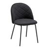 Stuhl "Selina", Samtbezug, schwarz, Gepolstert - Schwarz, MODERN, Textil/Metall (48,5/78/54cm) - Bessagi Home