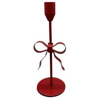 Stabkerzenhalter Ava Rot - Rot, Metall (8/22/8cm) - Mömax