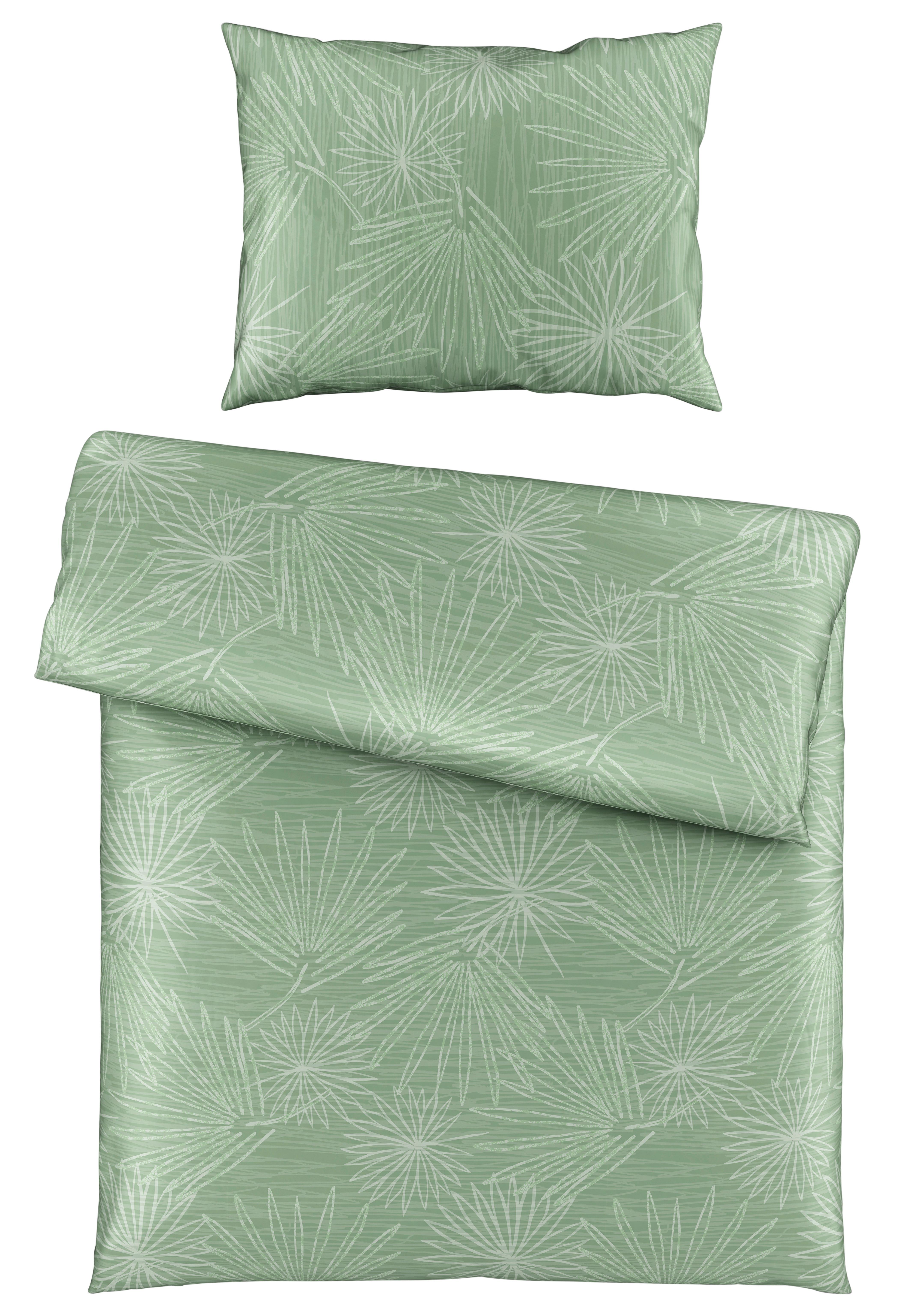 Lenjerie de pat Cora - verde, Konventionell, textil (140/200cm) - Premium Living