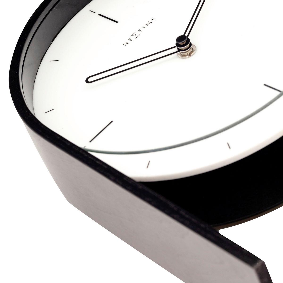 Tischuhr Noa Table Schwarz/Weiß - Schwarz/Weiß, Basics, Glas/Holz (21/27/6,5cm)