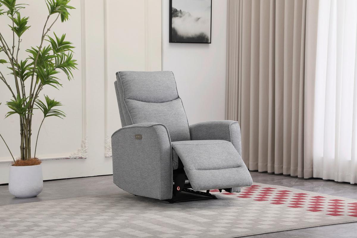 Tv Fotelj Leon, Temno Siva, Relaks Funkcija - temno siva/črna, Basics, kovina/umetna masa (80/102/96cm) - Ondega