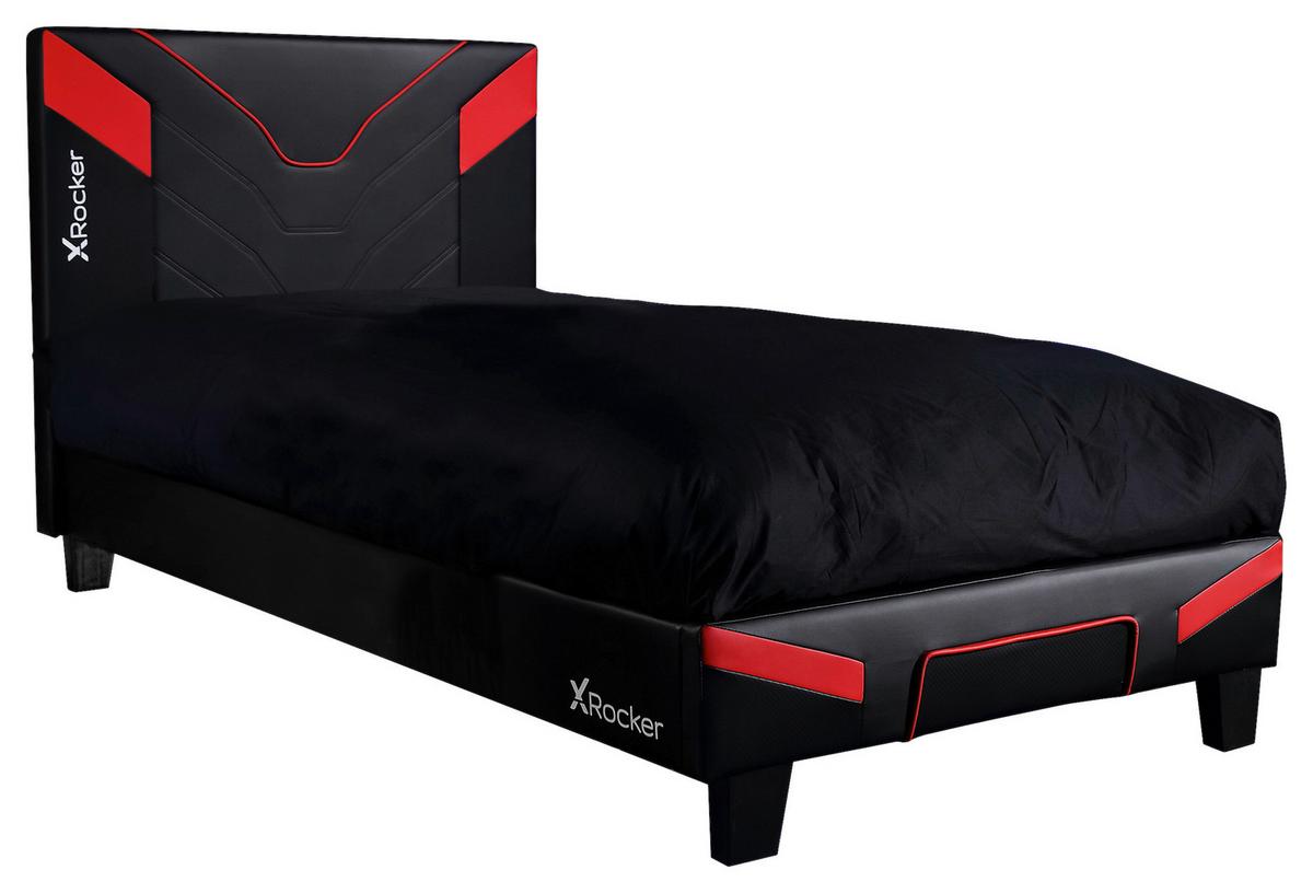 Gamingbett Cerberus 90x190 cm Schwarz/Rot - Rot/Schwarz, MODERN, Holzwerkstoff/Kunststoff (90/190cm) - X Rocker