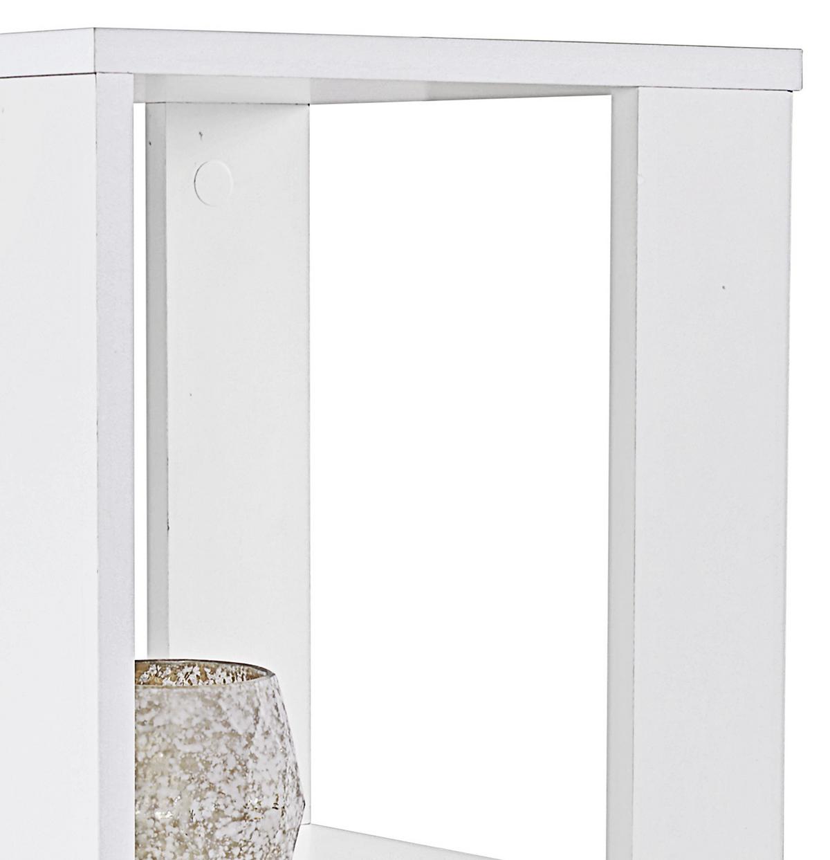 Etajeră Rolly - alb, Modern, plastic/material pe bază de lemn (34/111/34cm) - Modern Living