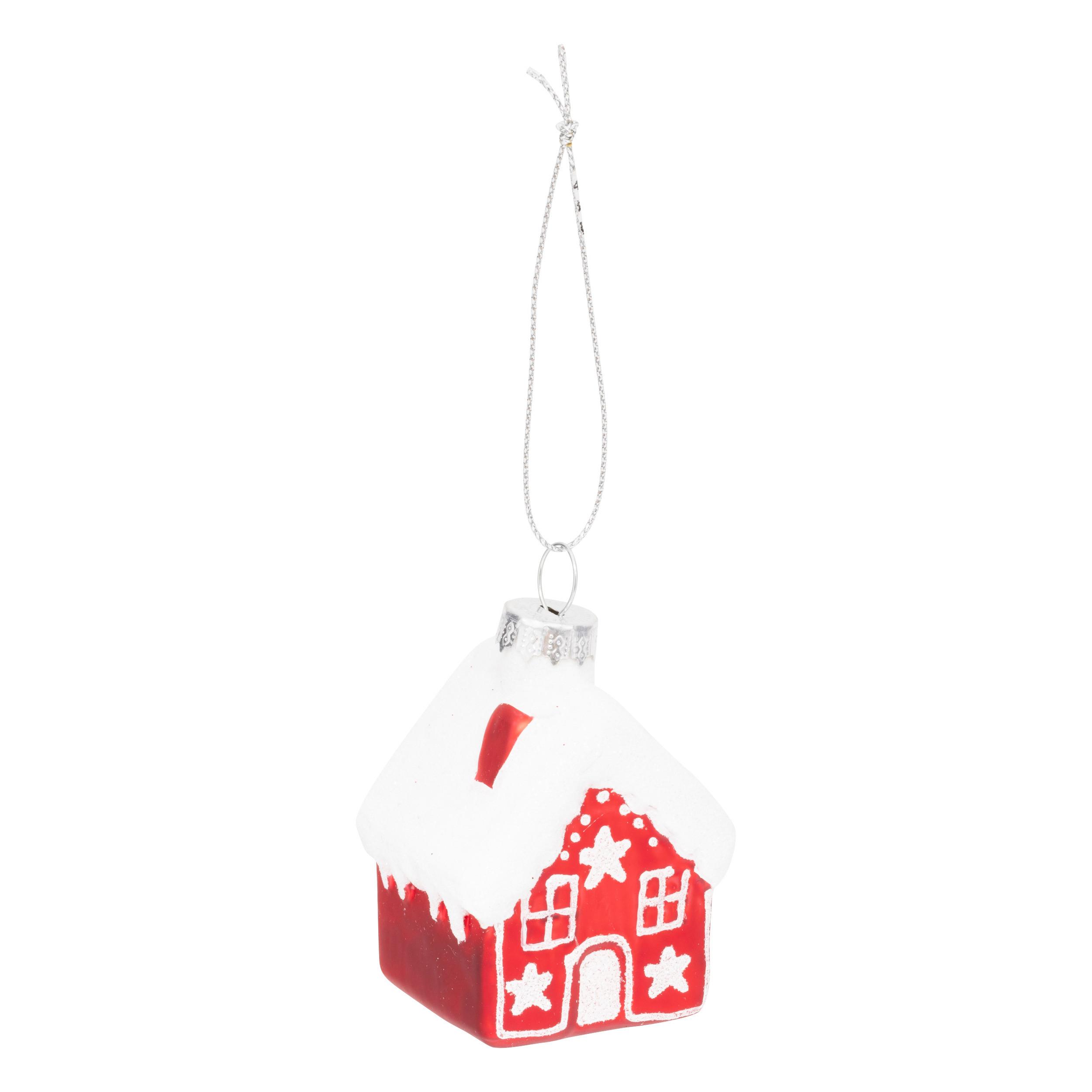 Ukras Za Bor Tree Deco - bijela/crvena, Basics, staklo (4,8/4,4/6,7cm)