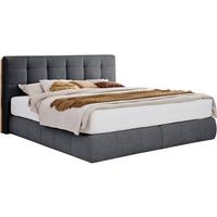 Boxspringbett Lavenito Blau ca. 180x200cm - Blau/Schwarz, KONVENTIONELL, Textil (180/200cm) - Premium Living