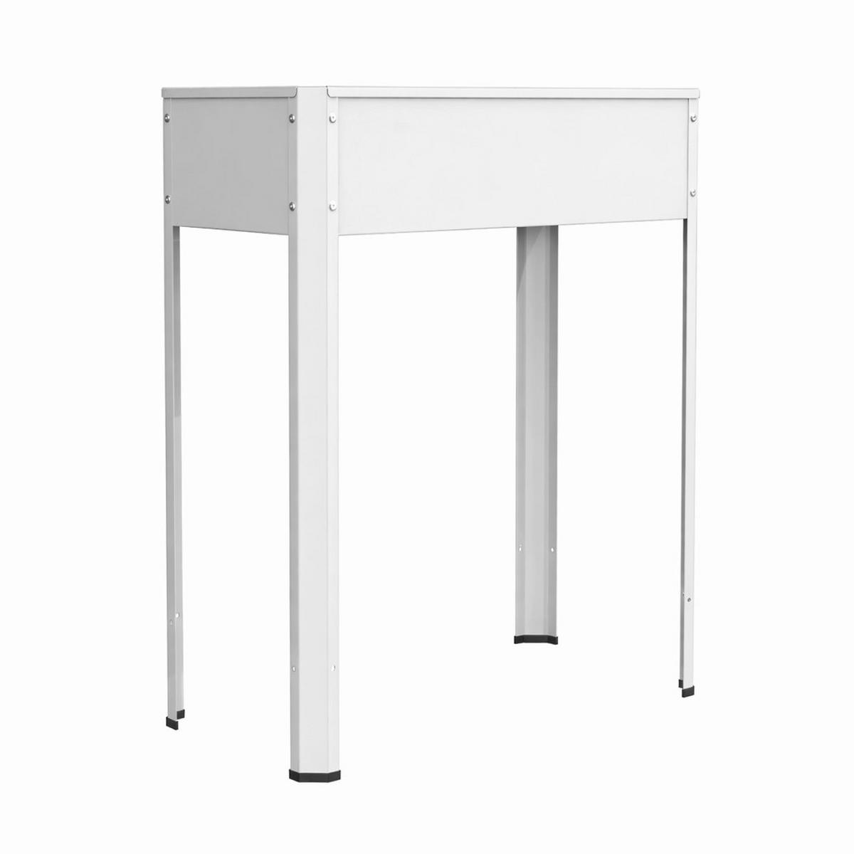 Hochbeet Vcm Hochbeet "balora L" - Weiss, Modern, Metall (80/80/35cm)