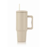TERMOKUBEK 15043 - beżowy, Basics, tworzywo sztuczne/metal (1,2l)