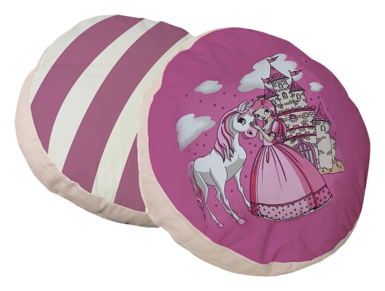 Zierkissen Pferd in Pink ca. 40x40cm - Pink, KONVENTIONELL, Textil (40/40cm) - MID.YOU