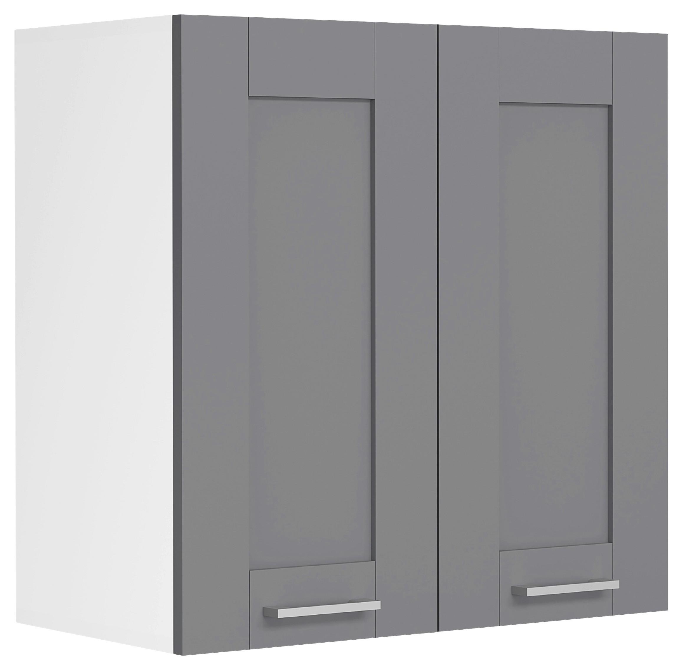 Kuhinjska Zgornja Omarica Colura, Bela, Antracit, Š 60cm - srebrne barve/bela, Trend, umetna masa/leseni material (60/60/31cm) - MID.YOU